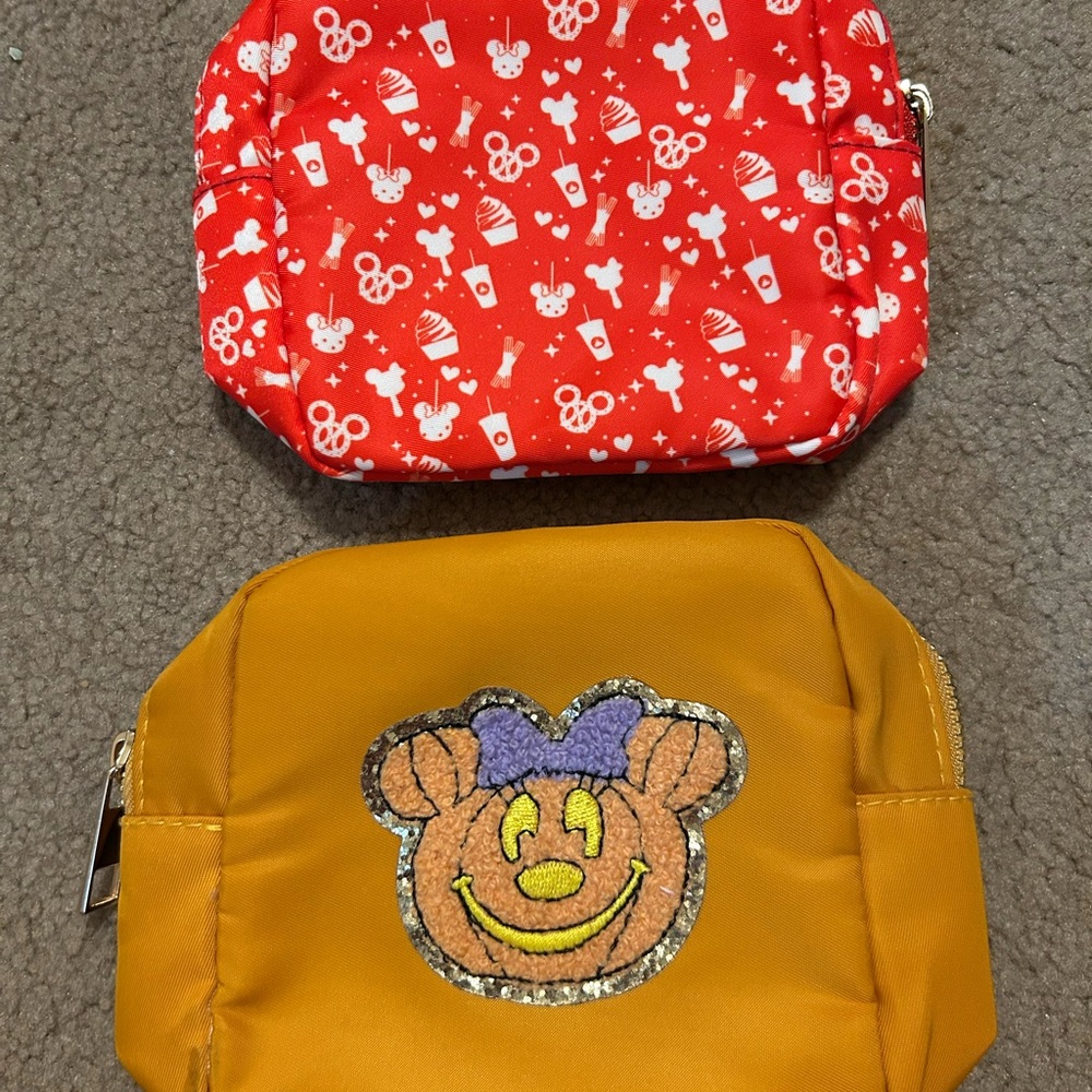 Set of 2 Disney print cosmetic pouches